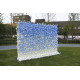 gradient 5d blue white rose fabric artificial flower wall for event