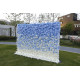 gradient 5d blue white rose fabric artificial flower wall for event