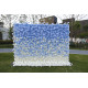 gradient 5d blue white rose fabric artificial flower wall for event