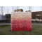5d luxury white red gradient rolling up fabric curtain artificial flower wall