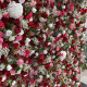 5d red pink roses flower hydrangea baby breath artificial floral wall wedding backdrop decor