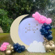 6.5ft portable crescent moon shape stand for baby showers & birthday & wedding events