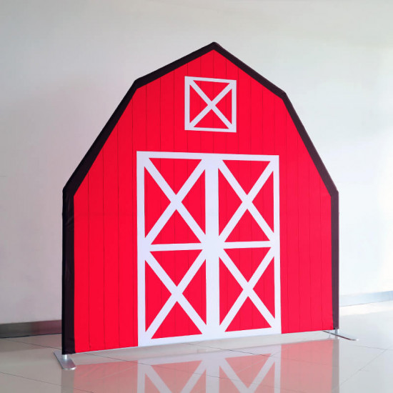 7x7ft barn backdrop stand | birthday party decoration prop