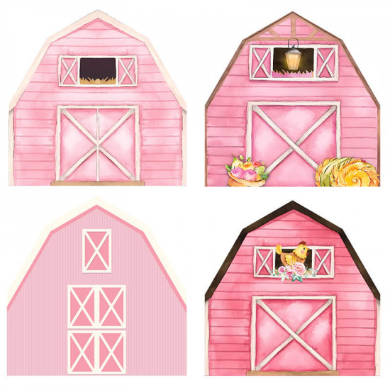 7x7ft barn backdrop stand | birthday party decoration prop