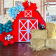 7x7ft barn backdrop stand | birthday party decoration prop