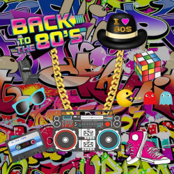 80s hip hop graffiti theme party custom backdrop