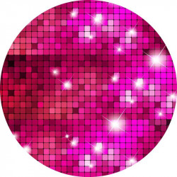 hot pink glitter round backdrop circle barbie themed birthday party decoration ideas