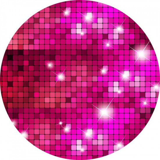 hot pink glitter round backdrop circle barbie themed birthday party decoration ideas