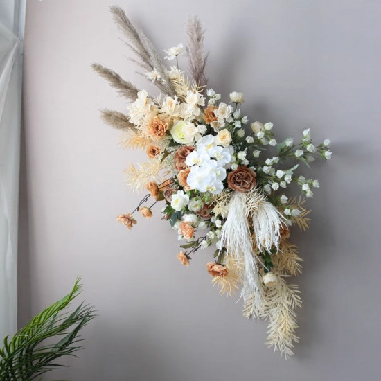 party & wedding flowers, business shop decoration flowers, beige artificial wedding flowers, diy wedding flowers, wedding faux flowers