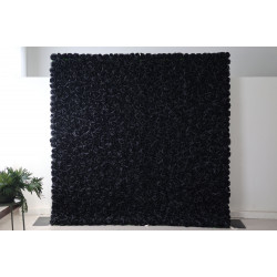 black roses cloth roll up flower wall fabric hanging curtain plant wall event party wedding backdrop