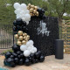 black shimmer wall panels – easy setup wedding/event/theme party decorations