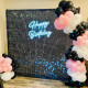 black shimmer wall panels – easy setup wedding/event/theme party decorations