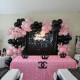 black shimmer wall panels – easy setup wedding/event/theme party decorations