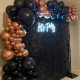 black shimmer wall panels – easy setup wedding/event/theme party decorations