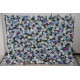 blue and white roses purple lasagna daisies and green leaves cloth roll up flower wall fabric hanging curtain plant wall event party wedding backdrop