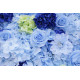 mixed color hydrangea light blue rose artificial flower wall backdrop