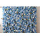 blue roses and hydrangeas and lasagna daisies cloth roll up flower wall fabric hanging curtain plant wall event party wedding backdrop