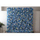 blue roses and peonies and lasagna daisies cloth roll up flower wall fabric hanging curtain plant wall event party wedding backdrop