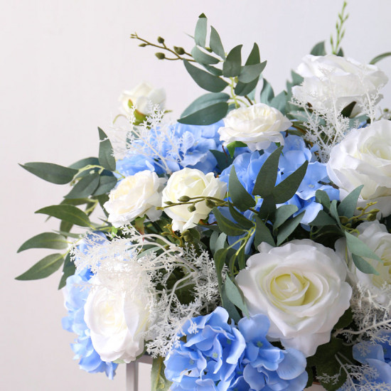 blue wedding flower balls, blue artificial wedding flowers, diy wedding flowers, wedding faux flowers