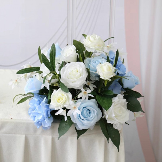 party & wedding flowers, blue artificial wedding flowers, diy wedding flowers, wedding faux flowers