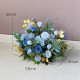 deep blue wedding arrangements, blue artificial wedding flowers, diy wedding flowers, wedding faux flowers