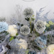 grey blue wedding flowers, blue artificial wedding flowers, diy wedding flowers, wedding faux flowers