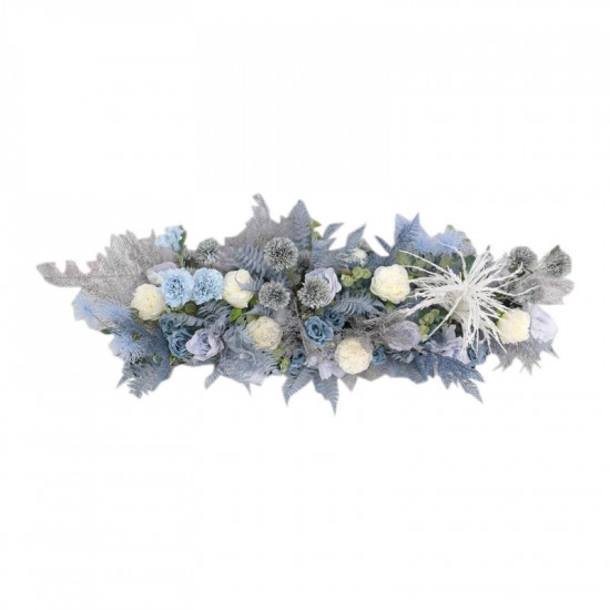 grey blue wedding flowers, blue artificial wedding flowers, diy wedding flowers, wedding faux flowers