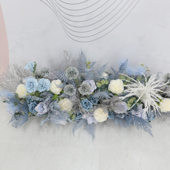 grey blue wedding flowers, blue artificial wedding flowers, diy wedding flowers, wedding faux flowers