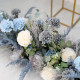 vintage arch decoration flowers, blue artificial wedding flowers, diy wedding flowers, wedding faux flowers