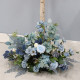 vintage arch decoration flowers, blue artificial wedding flowers, diy wedding flowers, wedding faux flowers