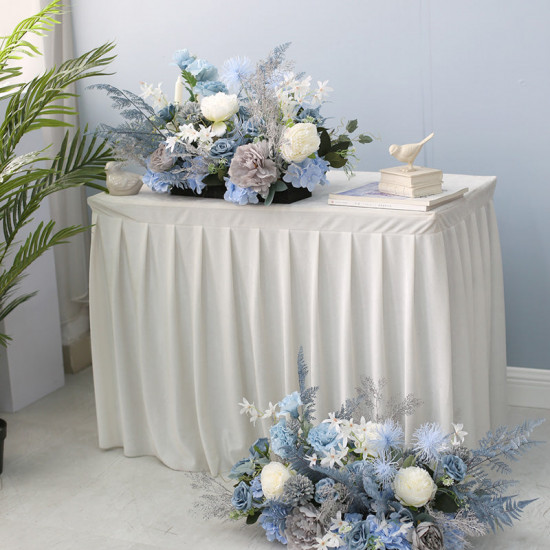 grey blue wedding style, blue artificial wedding flowers, diy wedding flowers, wedding faux flowers