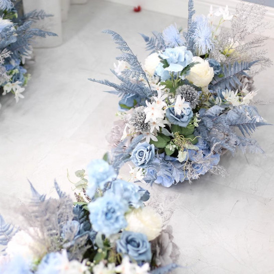 grey blue wedding style, blue artificial wedding flowers, diy wedding flowers, wedding faux flowers