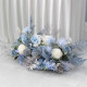 grey blue wedding style, blue artificial wedding flowers, diy wedding flowers, wedding faux flowers