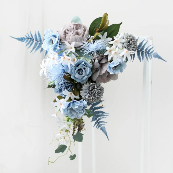 blue flowers, wedding & party & shop decoration, blue artificial wedding flowers, diy wedding flowers, wedding faux flowers