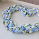 heart shape blue wedding flowers, blue artificial wedding flowers, diy wedding flowers, wedding faux flowers