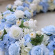 heart shape blue wedding flowers, blue artificial wedding flowers, diy wedding flowers, wedding faux flowers