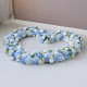 heart shape blue wedding flowers, blue artificial wedding flowers, diy wedding flowers, wedding faux flowers