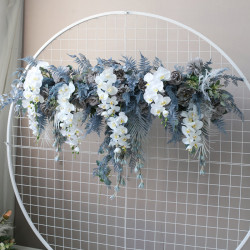 hanging faux flowers, wedding flowers, blue artificial wedding flowers, diy wedding flowers, wedding faux flowers