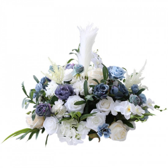 blue flowers ball, wedding flowers, blue artificial wedding flowers, diy wedding flowers, wedding faux flowers