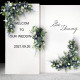 blue wedding arch flowers, blue artificial wedding flowers, diy wedding flowers, wedding faux flowers