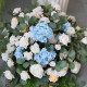 forest flowers ball, blue artificial wedding flowers, diy wedding flowers, wedding faux flowers