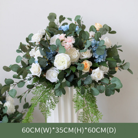 forest flowers ball, blue artificial wedding flowers, diy wedding flowers, wedding faux flowers