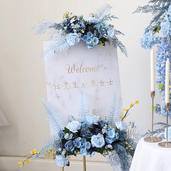 blue wedding style, blue artificial wedding flowers, diy wedding flowers, wedding faux flowers