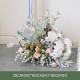 light blue wedding flowers, blue artificial wedding flowers, diy wedding flowers, wedding faux flowers