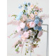 pink & blue wedding flowers, blue artificial wedding flowers, diy wedding flowers, party faux flowers