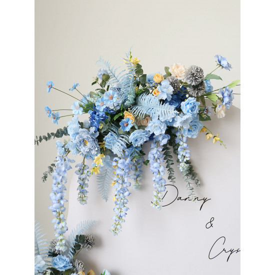 blue wedding style, blue artificial wedding flowers, diy wedding flowers, party faux flowers