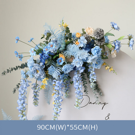 blue wedding style, blue artificial wedding flowers, diy wedding flowers, party faux flowers