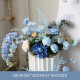 blue wedding style, blue artificial wedding flowers, diy wedding flowers, party faux flowers