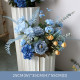 blue wedding style, blue artificial wedding flowers, diy wedding flowers, party faux flowers