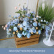 blue wedding style, blue artificial wedding flowers, diy wedding flowers, party faux flowers